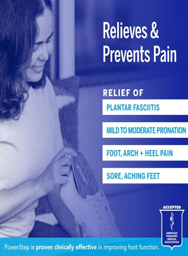 باور ستيب دعامات تقويمية PowerStep Pinnacle الوردية للنساء - دعامات قوس القدم لتخفيف التهاب اللفافة الأخمصية - صنع في الولايات المتحدة الأمريكية - أقصى قدر من التوسيد ودعم قوس القدم، وكأس كعب عميق للانقلاب الداخلي (مقاس نسائي 8-8.5، مقاس رجالي 6-6.5) - Image 2